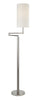 Anton Large Swing Arm Floor Lamp with Linen Shade