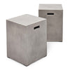 Square Concrete Side Table or Stool, with inset handles. lightweight, but strong