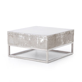 Distressed Concrete Coffee Table