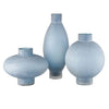 Blue Frosted Glass Vases - 3 Sizes