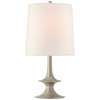 Lakmos Medium Table Lamp in Plaster White with Linen Shade