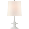 Lakmos Medium Table Lamp in Plaster White with Linen Shade