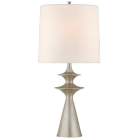 Lakmos Large Table Lamp in Gild with Linen Shade