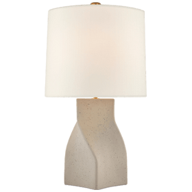 Claribel Large Table Lamp in Canyon Gray with Linen Shade