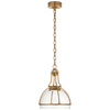 Gracie Medium Dome Pendant in Polished Nickel with Clear Glass