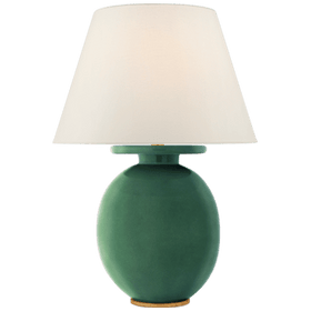 Hans Medium Table Lamp in Ivory with Linen Shade