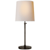 Bryant Large Table Lamp in Polished Nickel with Natural Paper Shade