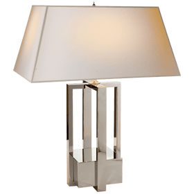 Polished Nickel Table Lamp - Hamptons Furniture, Gifts, Modern & Traditional