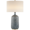 Culloden Table Lamp in Marbleized Sienna with Linen Shade