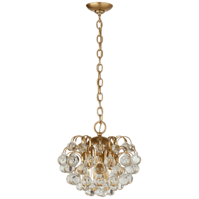 Bellvale Small Chandelier in Polished Nickel with Crystal