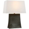 Lucera Medium Table Lamp in Porous White with Linen Shade