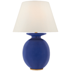 Hans Medium Table Lamp with Linen Shade by Christopher Spitzmiller