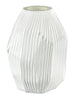 White Textured Frosted Glass Vases - 3 Sizes