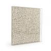 Natural Rag Paper with Linen Abstract Artwork, mounted in clear box