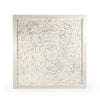 Very Large Abstract Framed Artwork of Cut Paper on Linen Mount