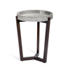 Small Side Tray Table in Grey Cow Hide