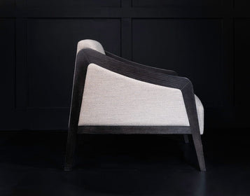 Occasional chair, with stylish sloping frame
