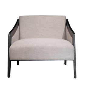 Occasional chair, with stylish sloping frame