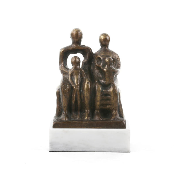 Bronze Bench with Family