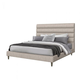 Channeled Upholstered Bed