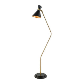 Black and Brass Floor Lamp and Desk Lamp