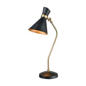 Black and Brass Floor Lamp and Desk Lamp