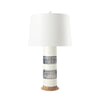 Navy & White Column Lamp - Hamptons Furniture, Gifts, Modern & Traditional