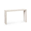 Geometric Console Table with Brass Inlay