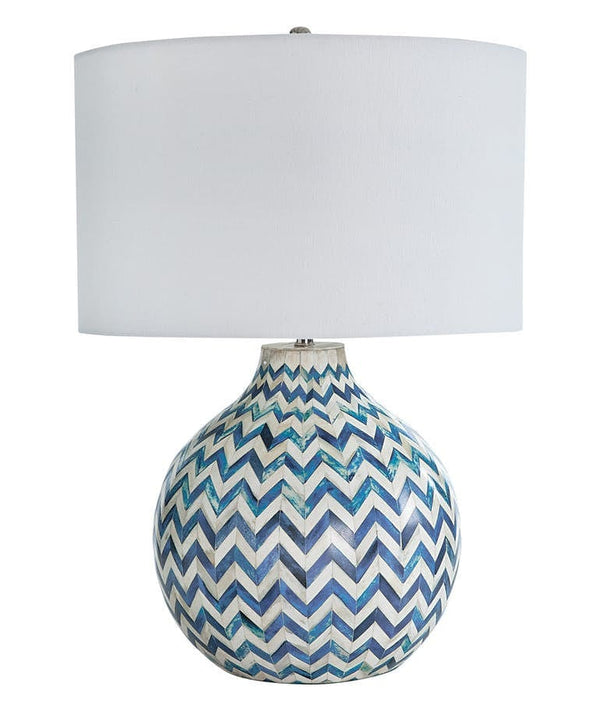 Bone Table Lamp in Blue - Hamptons Furniture, Gifts, Modern & Traditional
