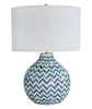 Bone Table Lamp in Blue - Hamptons Furniture, Gifts, Modern & Traditional