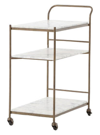 Brass and Marble Bar Cart - Hamptons Furniture, Gifts, Modern & Traditional