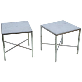 Pair of Brass and Marble Tables - Hamptons Furniture, Gifts, Modern & Traditional