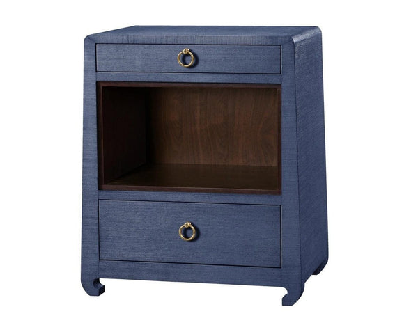 Lacquered Grasscloth Nightstand, Multiple Finishes - Hamptons Furniture, Gifts, Modern & Traditional