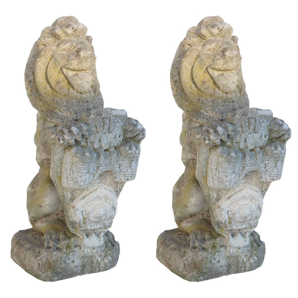 Pair English Stone Lions - Hamptons Furniture, Gifts, Modern & Traditional