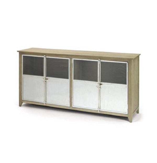 Wood and Stainless Steel Sideboard - Hamptons Furniture, Gifts, Modern & Traditional