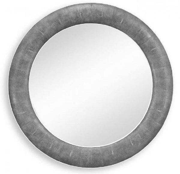 Round Faux Shagreen Mirror - Hamptons Furniture, Gifts, Modern & Traditional
