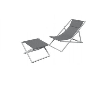 Deck Chair with Foot Stool - Hamptons Furniture, Gifts, Modern & Traditional
