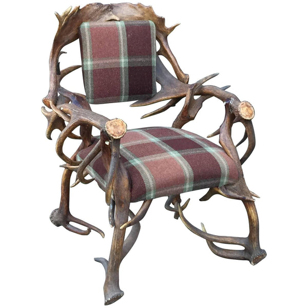 Scottish Red Deer Horn Armchair