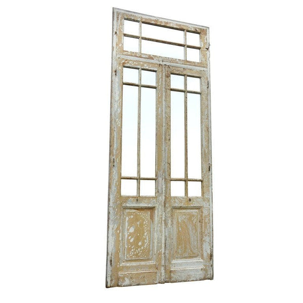 Mirrored Primitive Painted Wood Door - Hamptons Furniture, Gifts, Modern & Traditional