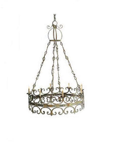 Antiqued Iron Chandelier - Hamptons Furniture, Gifts, Modern & Traditional