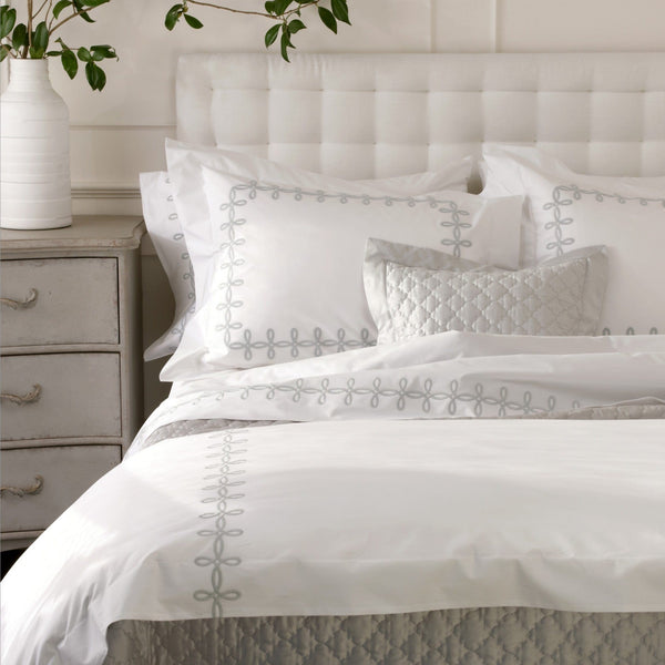 Gordon Knot Embroidered Linens - Hamptons Furniture, Gifts, Modern & Traditional