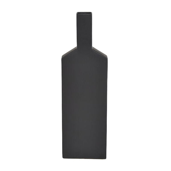 Black Speckled Glazed Earthenware Vase