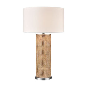 35" Woven Rattan Table Lamp
