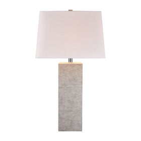 Grey Faux Leather Lamp