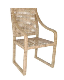 Rattan Woven Dining Chair with Arms