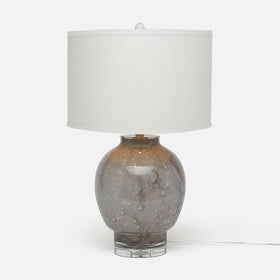 Plum Grey Glass Table Lamp - Hamptons Furniture, Gifts, Modern & Traditional