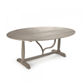 Oval Folding Dining Table in Ash