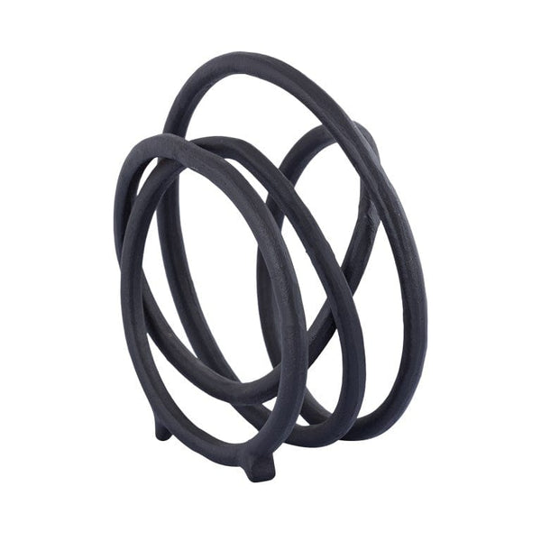 Black Painted Metal Loop Sculpture