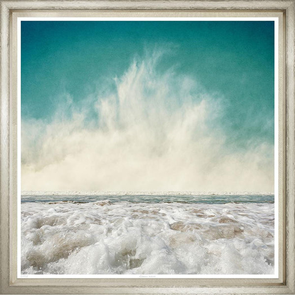 Breaking Waves and Sea Foam Image in Silver Frame - Hamptons Furniture, Gifts, Modern & Traditional