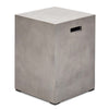 Square Concrete Side Table or Stool, with inset handles. lightweight, but strong